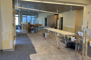 Speisesaal während der Renovierung